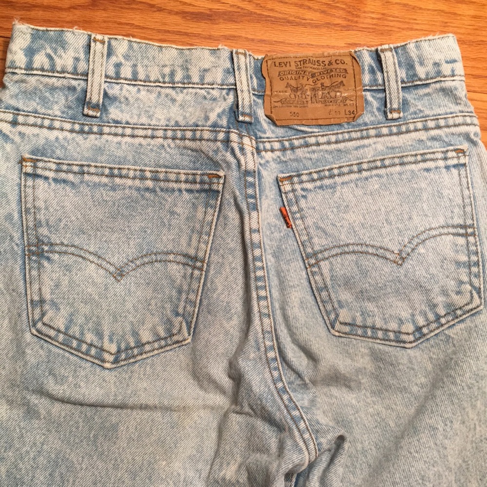 Vintage Stonewash Levis 550 orange tab high waisted USA